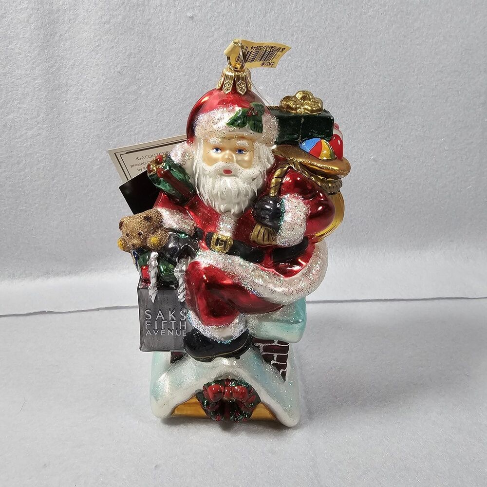 Saks Fifth Ave Polonaise Saks Santa 2003 Ornament